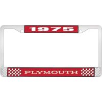 1975 PLYMOUTH LICENSE PLATE FRAME - RED