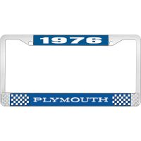 1976 PLYMOUTH LICENSE PLATE FRAME - BLUE