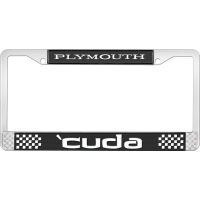 PLYMOUTH 'CUDA LICENSE PLATE FRAME - BLACK