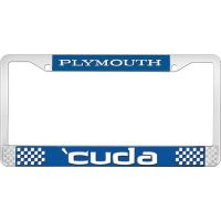 PLYMOUTH 'CUDA LICENSE PLATE FRAME - BLUE