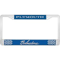 PLYMOUTH BELVEDERE LICENSE PLATE FRAME - BLUE