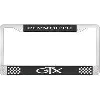 PLYMOUTH GTX LICENSE PLATE FRAME - BLACK