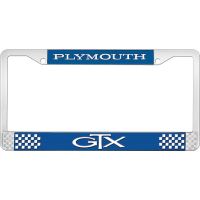 PLYMOUTH GTX LICENSE PLATE FRAME - BLUE