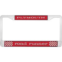 PLYMOUTH ROAD RUNNER LICENSE PLATE FRAME - RED