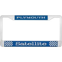 PLYMOUTH SATELLITE LICENSE PLATE FRAME - BLUE