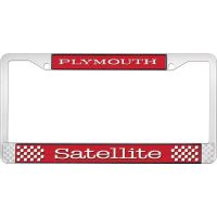 PLYMOUTH SATELLITE LICENSE PLATE FRAME - RED