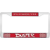 PLYMOUTH DUSTER LICENSE PLATE FRAME - RED