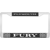 PLYMOUTH FURY LICENSE PLATE FRAME - BLACK