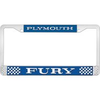 PLYMOUTH FURY LICENSE PLATE FRAME - BLUE