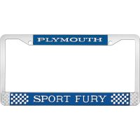 PLYMOUTH SPORT FURY LICENSE PLATE FRAME - BLUE