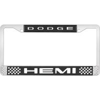 DODGE HEMI LICENSE PLATE FRAME - BLACK