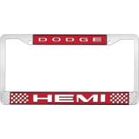 DODGE HEMI LICENSE PLATE FRAME - RED