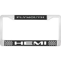 PLYMOUTH HEMI LICENSE PLATE FRAME - BLACK