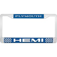 PLYMOUTH HEMI LICENSE PLATE FRAME - BLUE