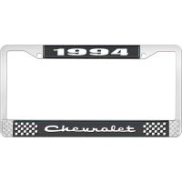 1994 CHEVROLET BLACK AND CHROME LICENSE PLATE FRAME WITH WHI