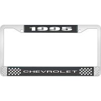 1995 CHEVROLET BLACK AND CHROME LICENSE PLATE FRAME WITH WHI