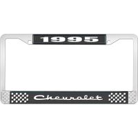 1995 CHEVROLET BLACK AND CHROME LICENSE PLATE FRAME WITH WHI