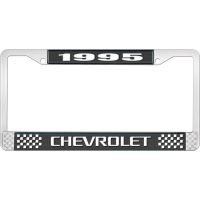 1995 CHEVROLET BLACK AND CHROME LICENSE PLATE FRAME WITH WHI