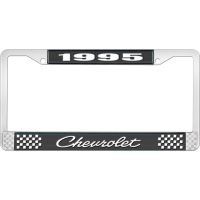 1995 CHEVROLET BLACK AND CHROME LICENSE PLATE FRAME WITH WHI