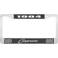 1984 CAPRICE BLACK AND CHROME LICENSE PLATE FRAME WITH WHITE