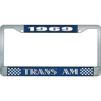 1969 TRANS AM LICENSE PLATE FRAME STYLE 1 BLUE