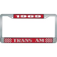 1969 TRANS AM LICENSE PLATE FRAME STYLE 1 RED