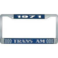 1971 TRANS AM LICENSE PLATE FRAME STYLE 1 BLUE