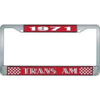 1971 TRANS AM LICENSE PLATE FRAME STYLE 1 RED