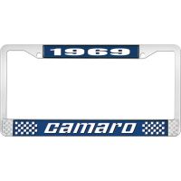 1969 CAMARO LICENSE PLATE FRAME STYLE 2 BLUE