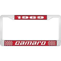 1969 CAMARO LICENSE PLATE FRAME STYLE 2 RED
