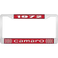 1972 CAMARO LICENSE PLATE FRAME STYLE 1 RED