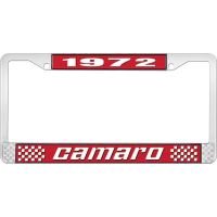 1972 CAMARO LICENSE PLATE FRAME STYLE 2 RED