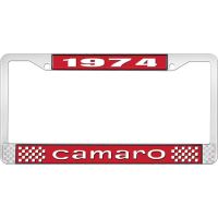 1974 CAMARO LICENSE PLATE FRAME STYLE 1 RED