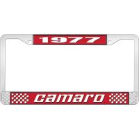 1977 CAMARO LICENSE PLATE FRAME STYLE 2 RED