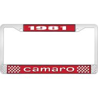 1981 CAMARO LICENSE PLATE FRAME STYLE 1 RED