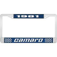 1981 CAMARO LICENSE PLATE FRAME STYLE 2 BLUE