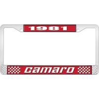 1981 CAMARO LICENSE PLATE FRAME STYLE 2 RED