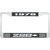 1978 Z28 LICENSE PLATE FRAME BLACK