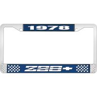 1978 Z28 LICENSE PLATE FRAME BLUE