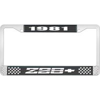1981 Z28 LICENSE PLATE FRAME BLACK