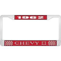 1962 CHEVY II LICENSE PLATE FRAME RED