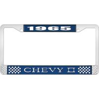 1965 CHEVY II LICENSE PLATE FRAME BLUE