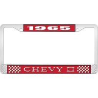 1965 CHEVY II LICENSE PLATE FRAME RED