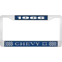 1966 CHEVY II LICENSE PLATE FRAME BLUE