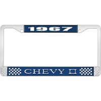 1967 CHEVY II LICENSE PLATE FRAME BLUE