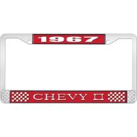 1967 CHEVY II LICENSE PLATE FRAME RED