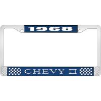 1968 CHEVY II LICENSE PLATE FRAME BLUE