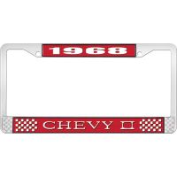 1968 CHEVY II LICENSE PLATE FRAME RED