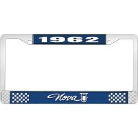 1962 NOVA LICENSE PLATE FRAME STYLE 1 BLUE