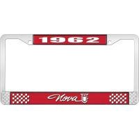 1962 NOVA LICENSE PLATE FRAME STYLE 1 RED